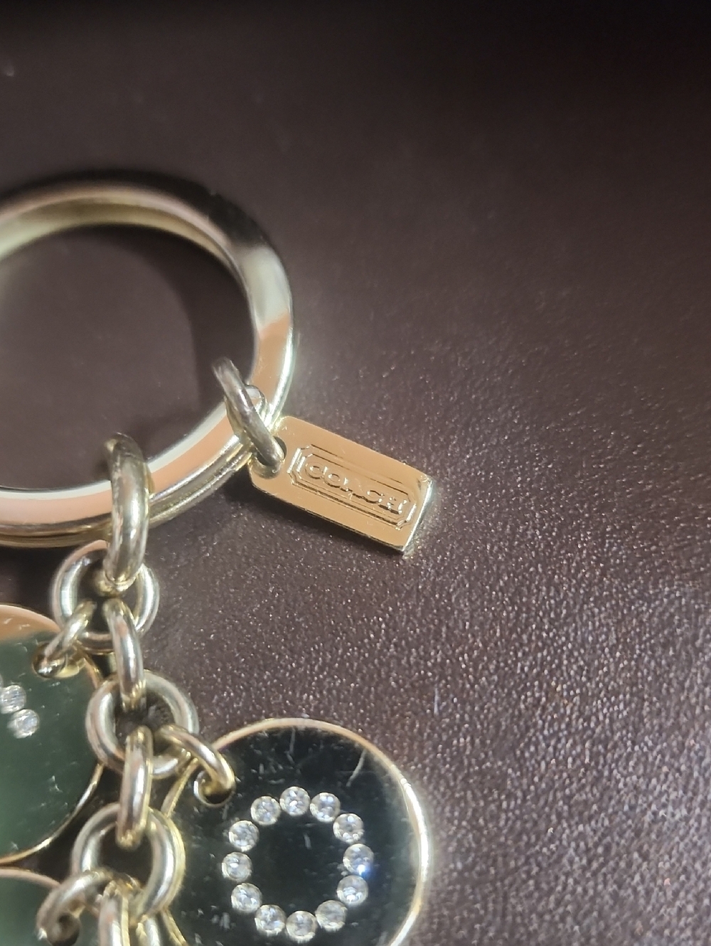 Coach Crystal Letters Keychain With Micro Made In Tag - Picture 2 of 7